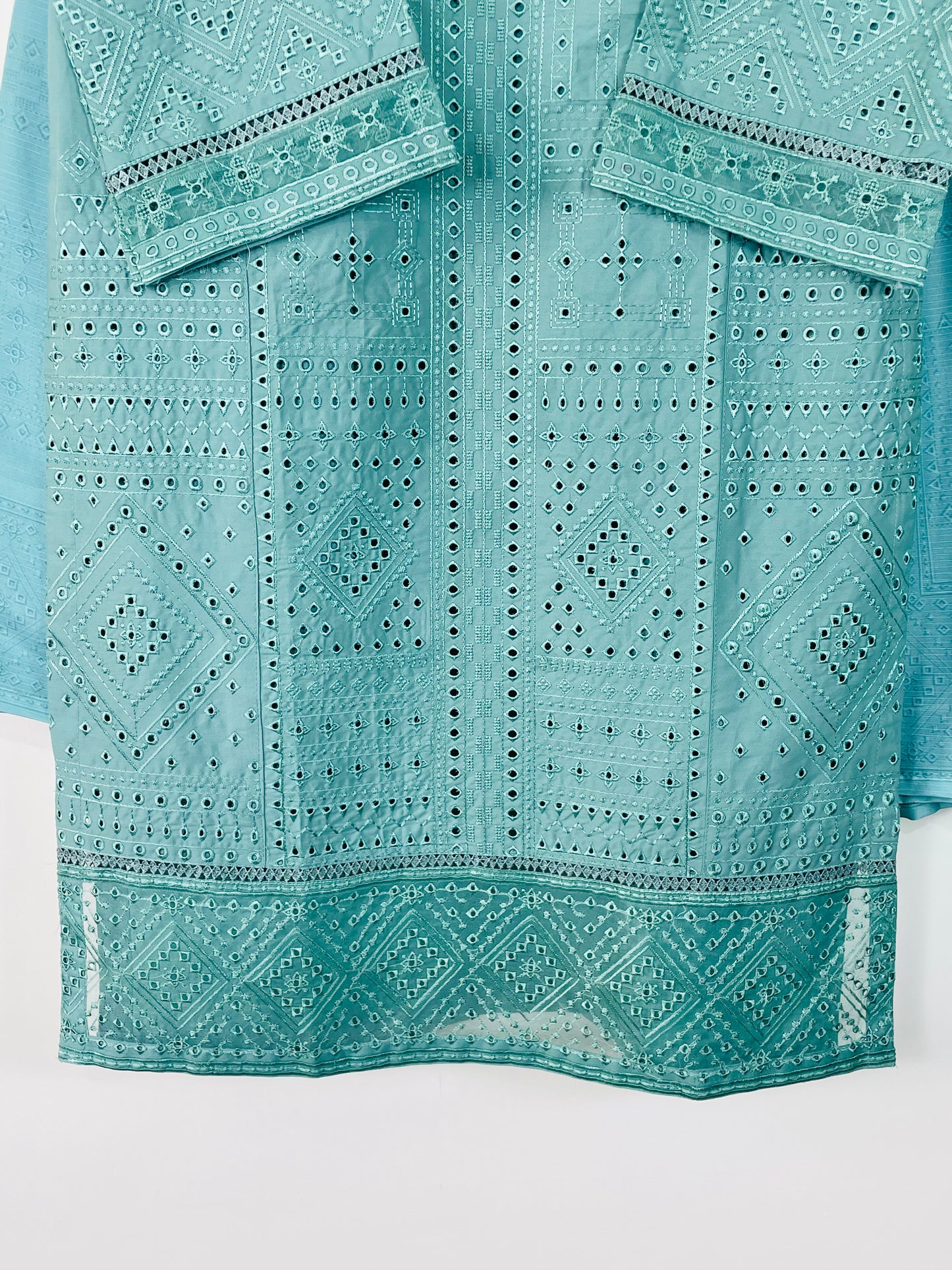 Blue Sage 3PC - Embroidered  Winter Cotton