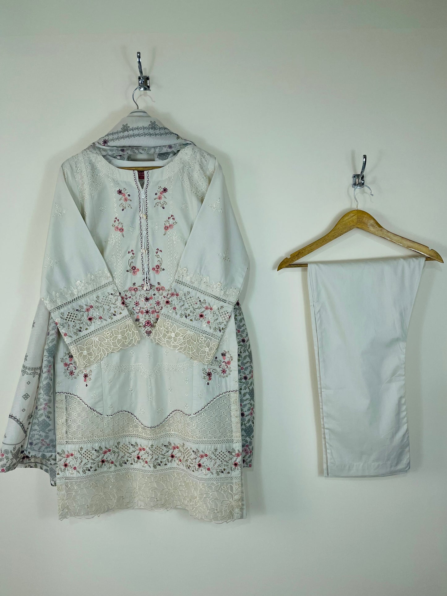Cyan Mist 3PC - Embroidered Winter Cotton