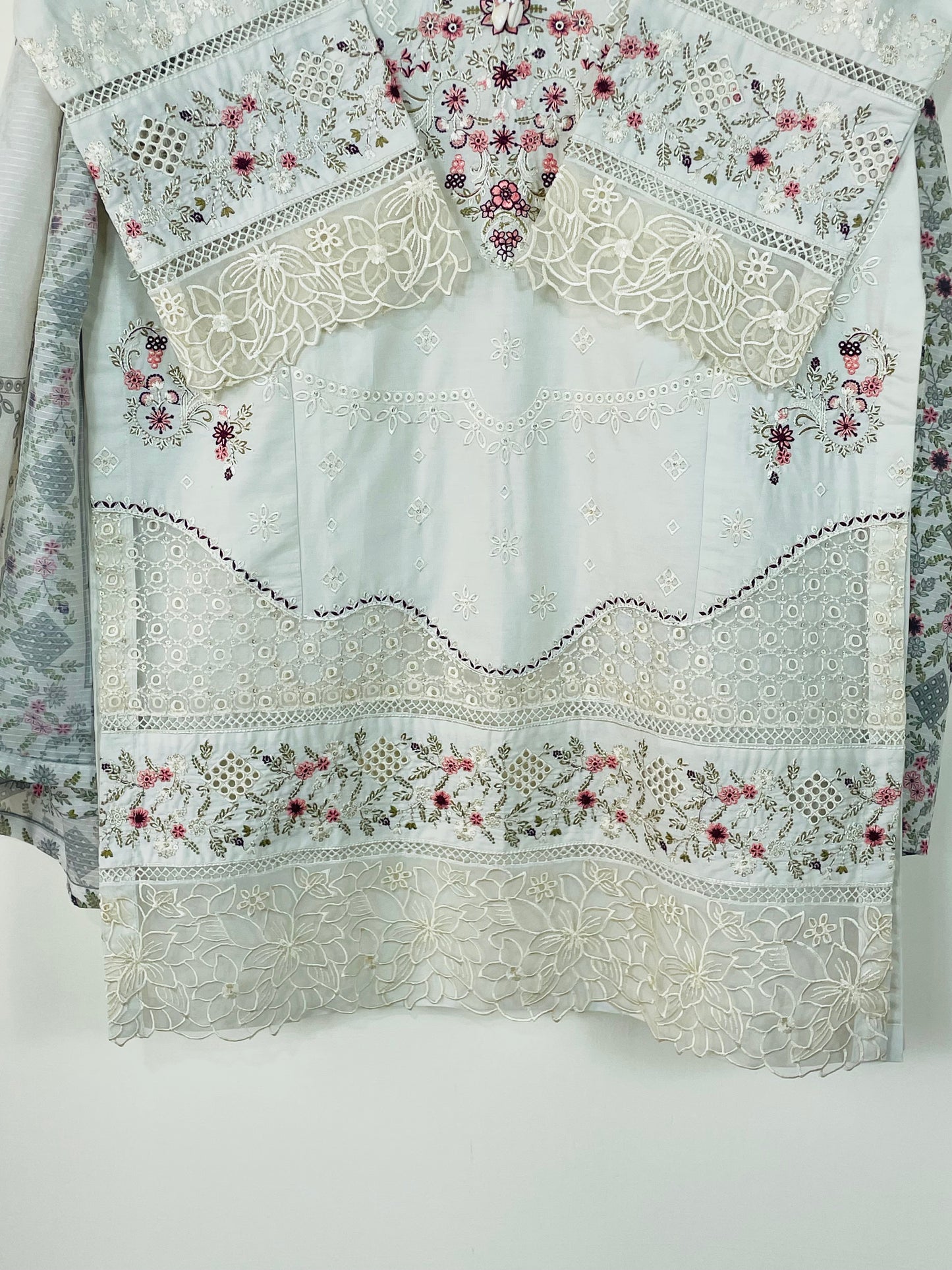 Cyan Mist 3PC - Embroidered Winter Cotton