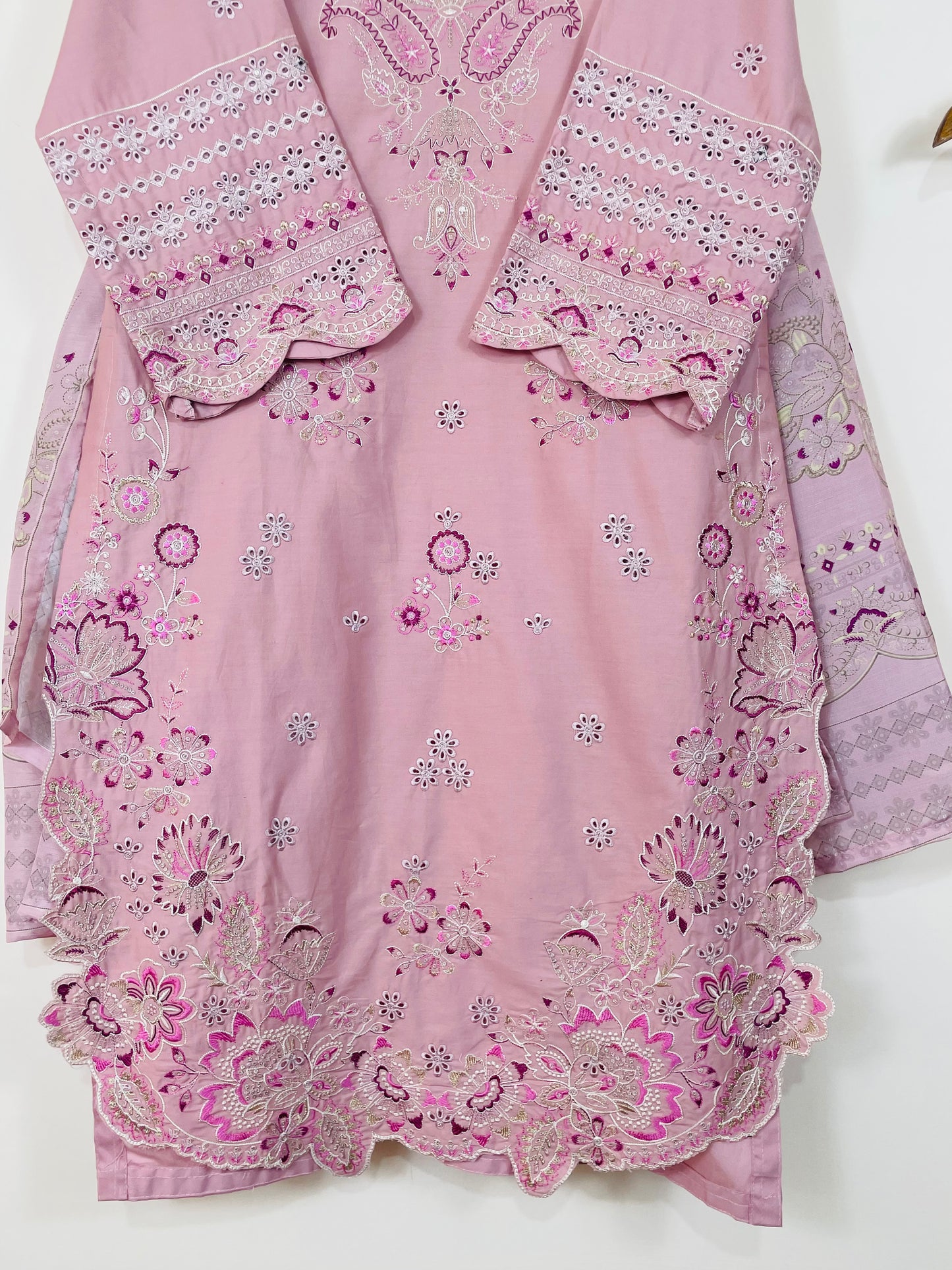 Blush Dust 3PC - Embroidered Winter Cotton