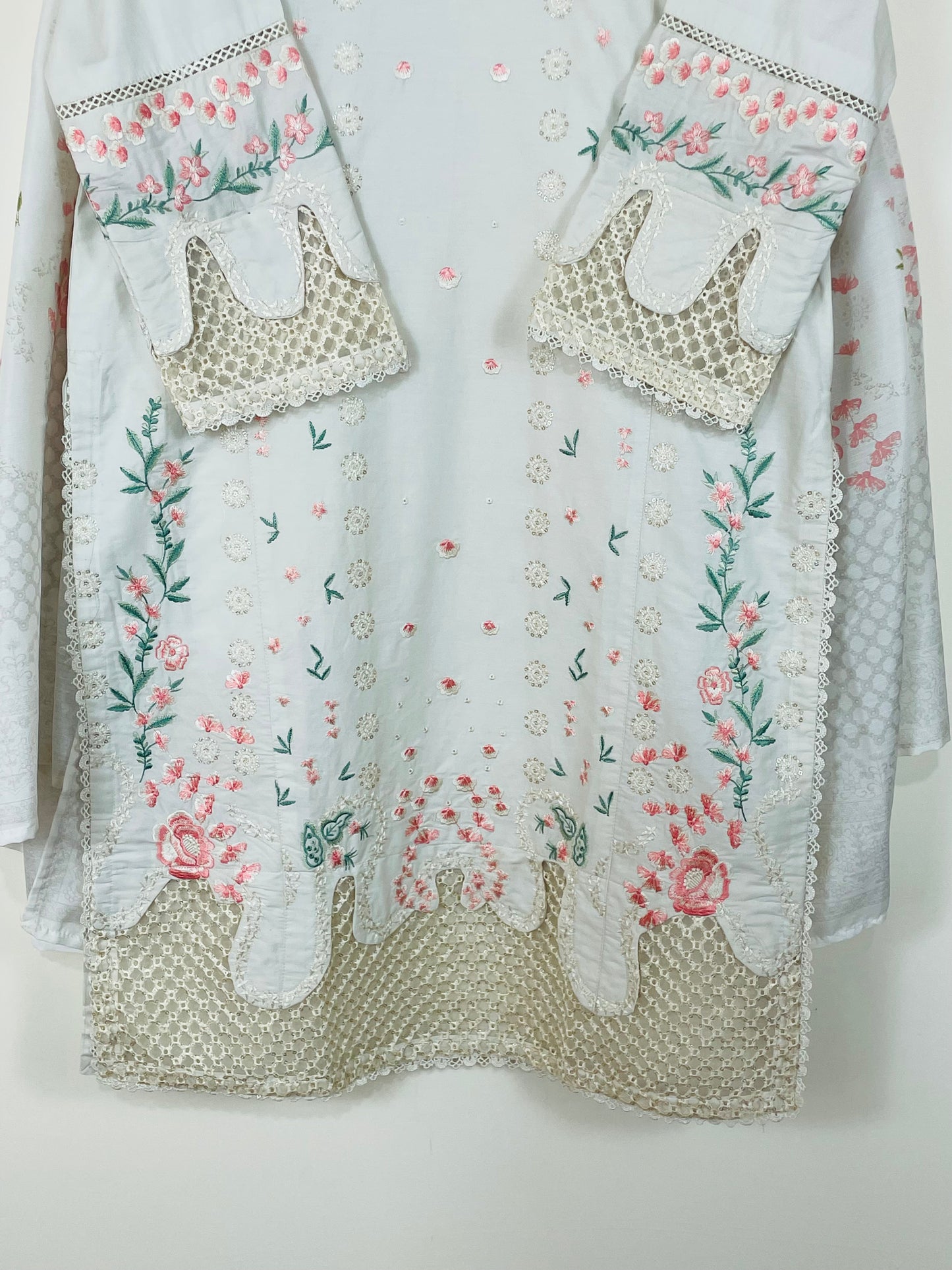 Cloud White 3PC - Embroidered Winter Cotton