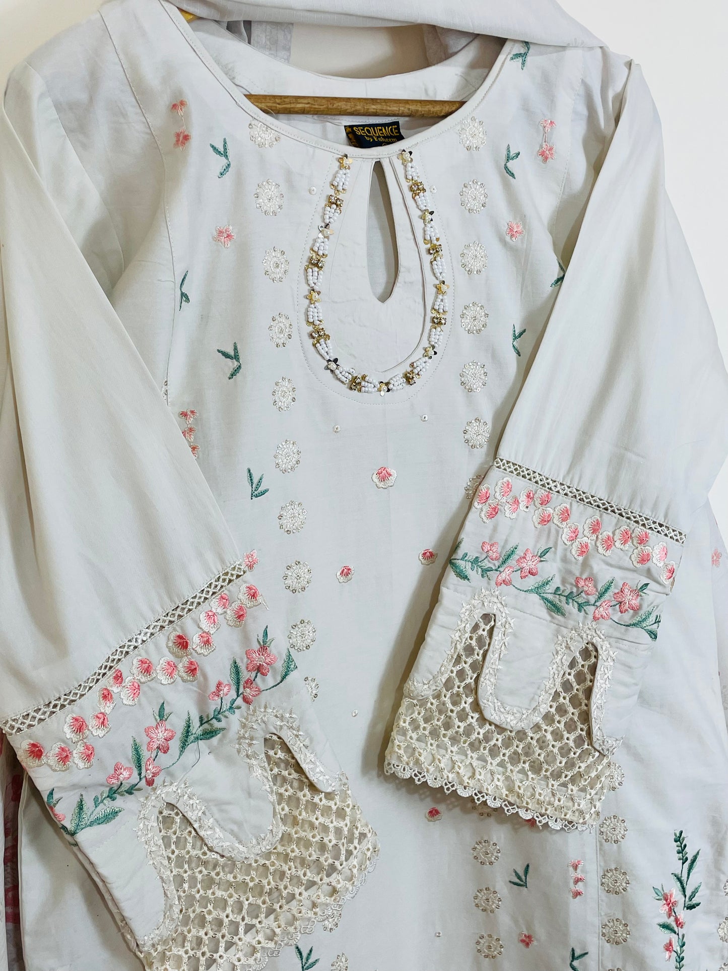 Cloud White 3PC - Embroidered Winter Cotton