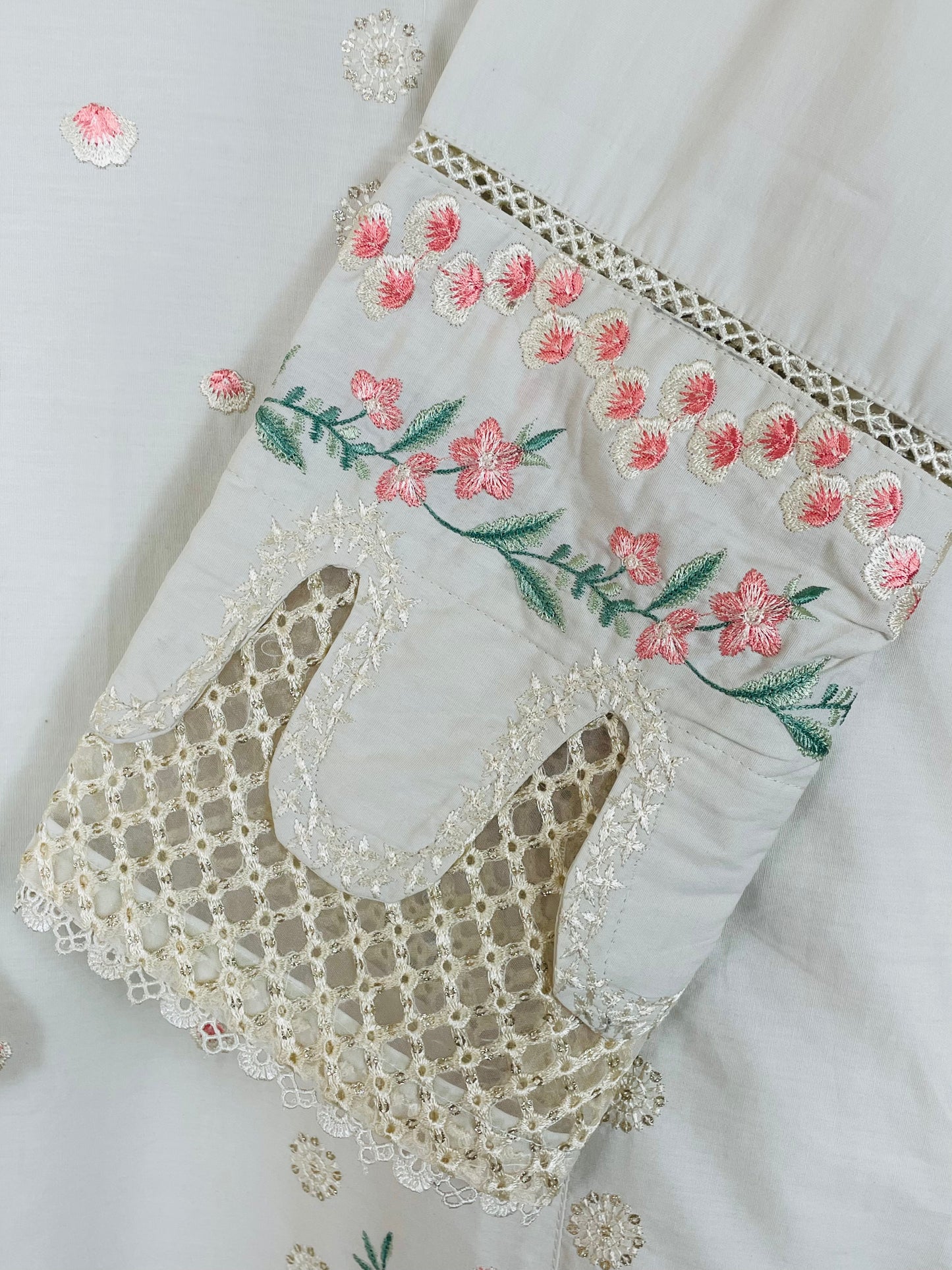 Cloud White 3PC - Embroidered Winter Cotton