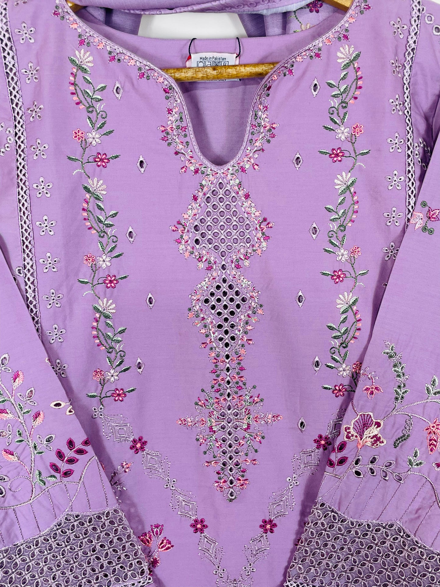 Purple Haze 3PC - Embroidered Winter Cotton