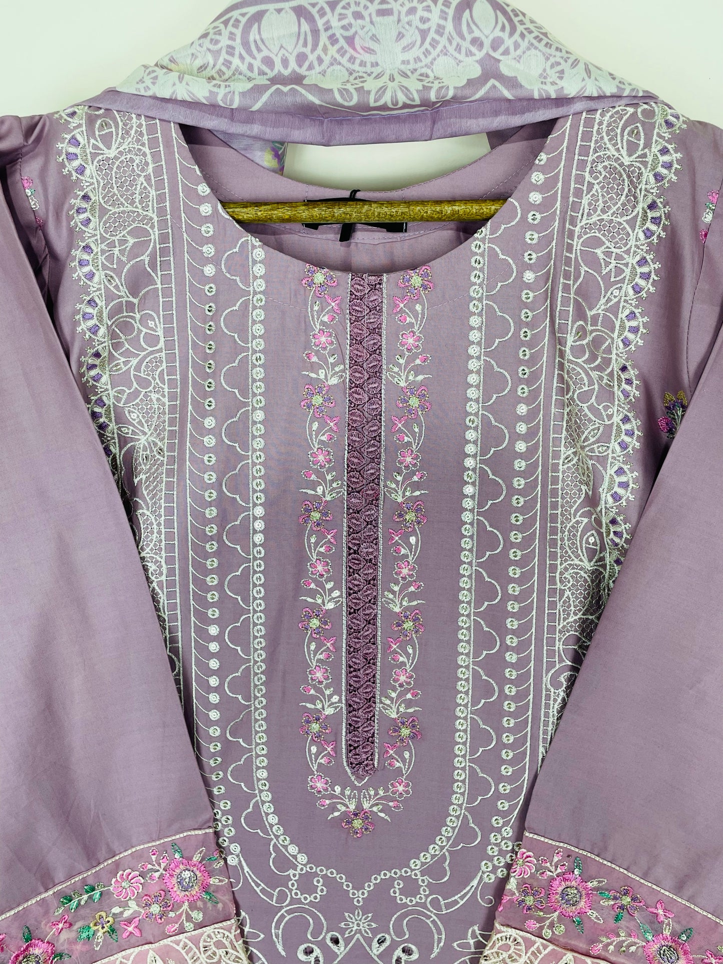 Violet Haze 3PC - Embroidered Winter Cotton