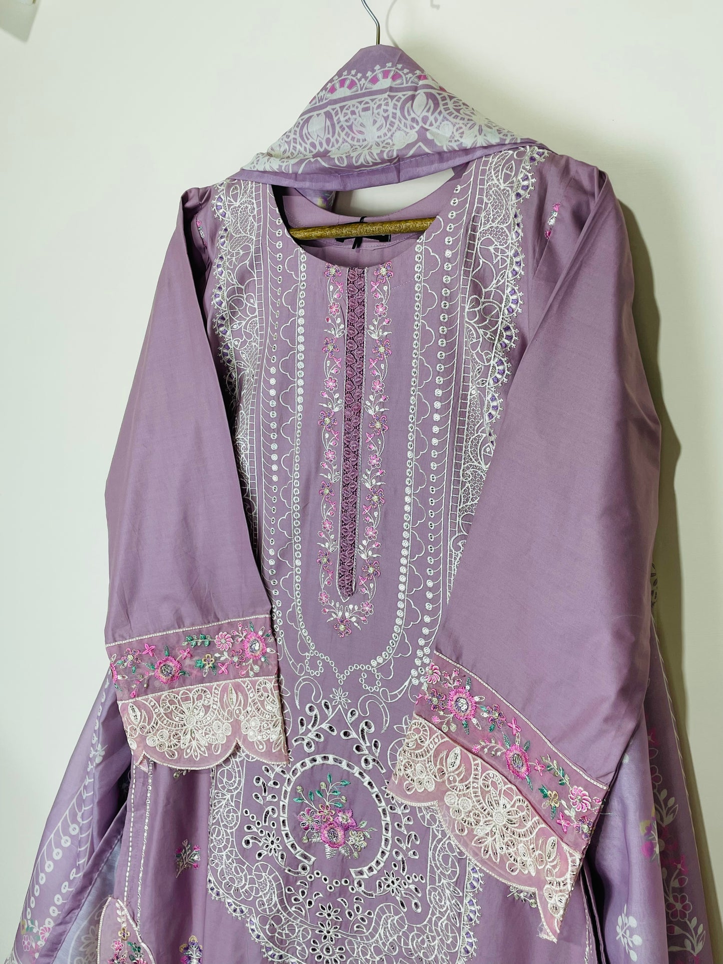 Violet Haze 3PC - Embroidered Winter Cotton