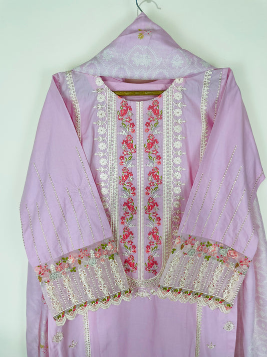 Blossom Dust 3PC - Embroidered Winter Cotton