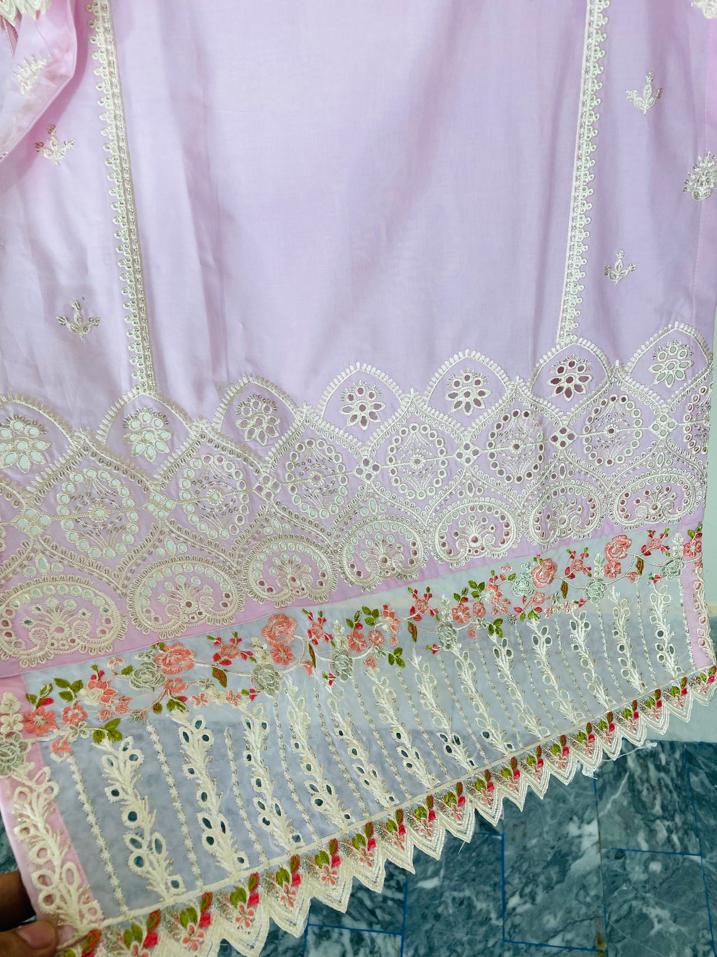Blossom Dust 3PC - Embroidered Winter Cotton