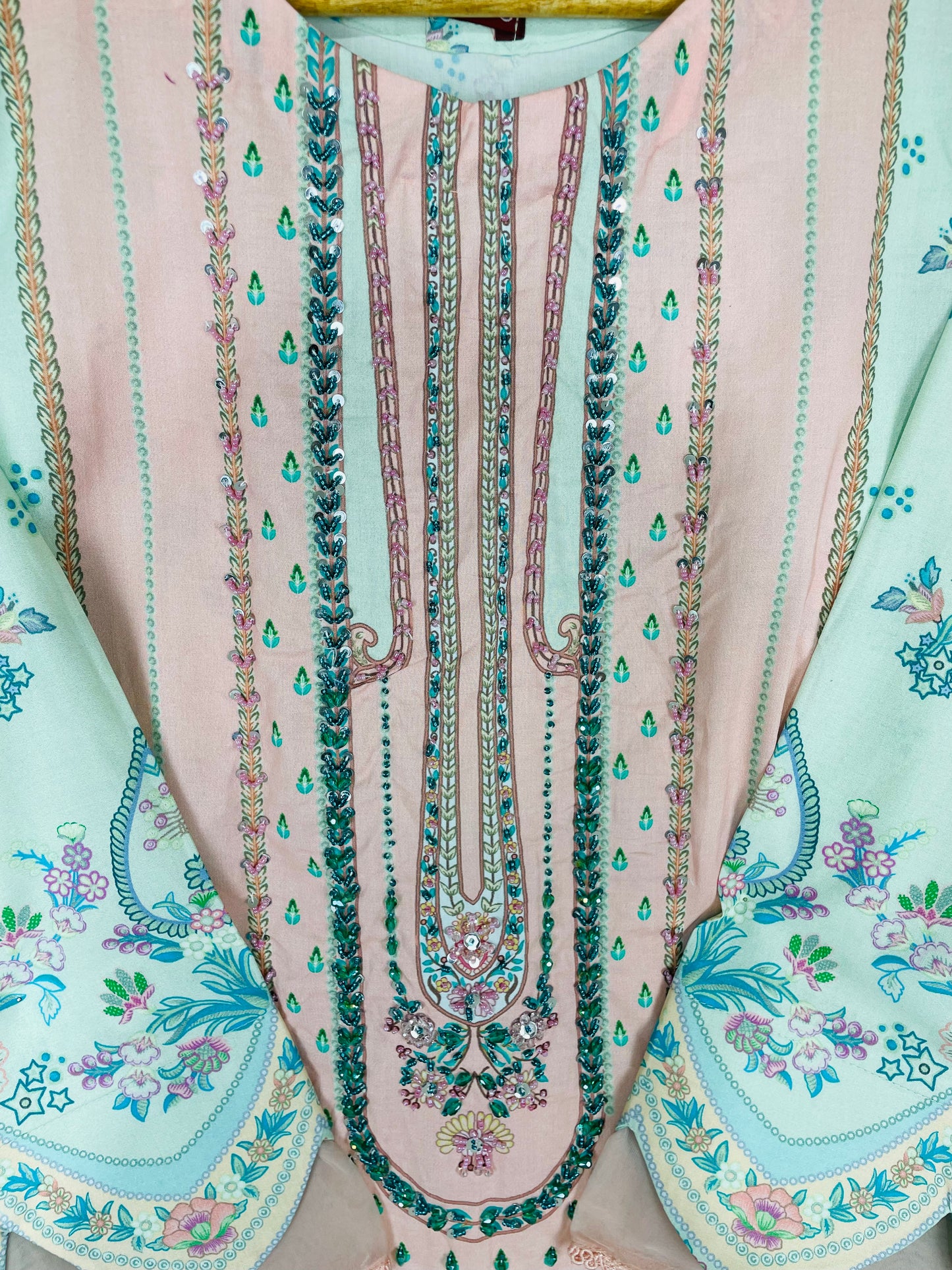 Mist Aqua 3PC - Embroidered Winter Cotton