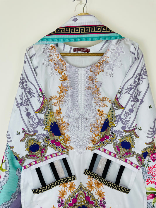 Regal Bloom 3PC - Printed  Winter Cotton