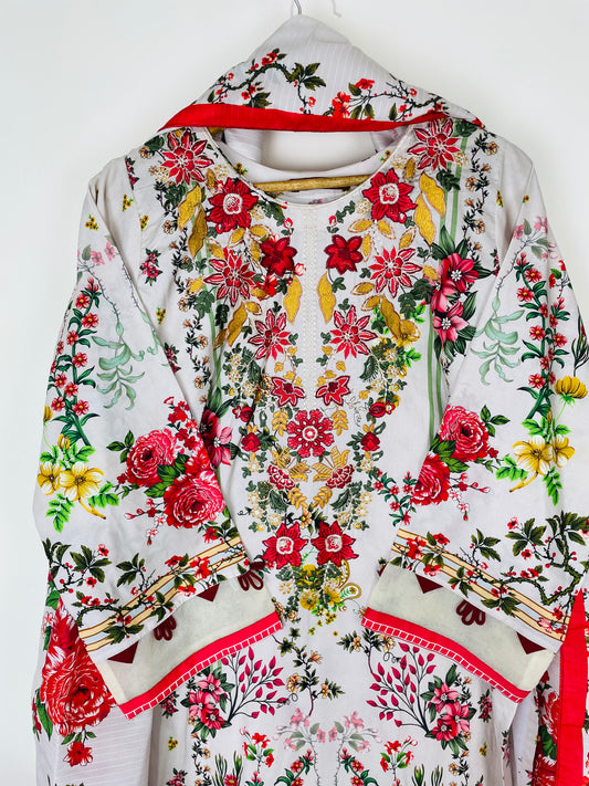 Floral Frost 3PC - Printed Winter Cotton
